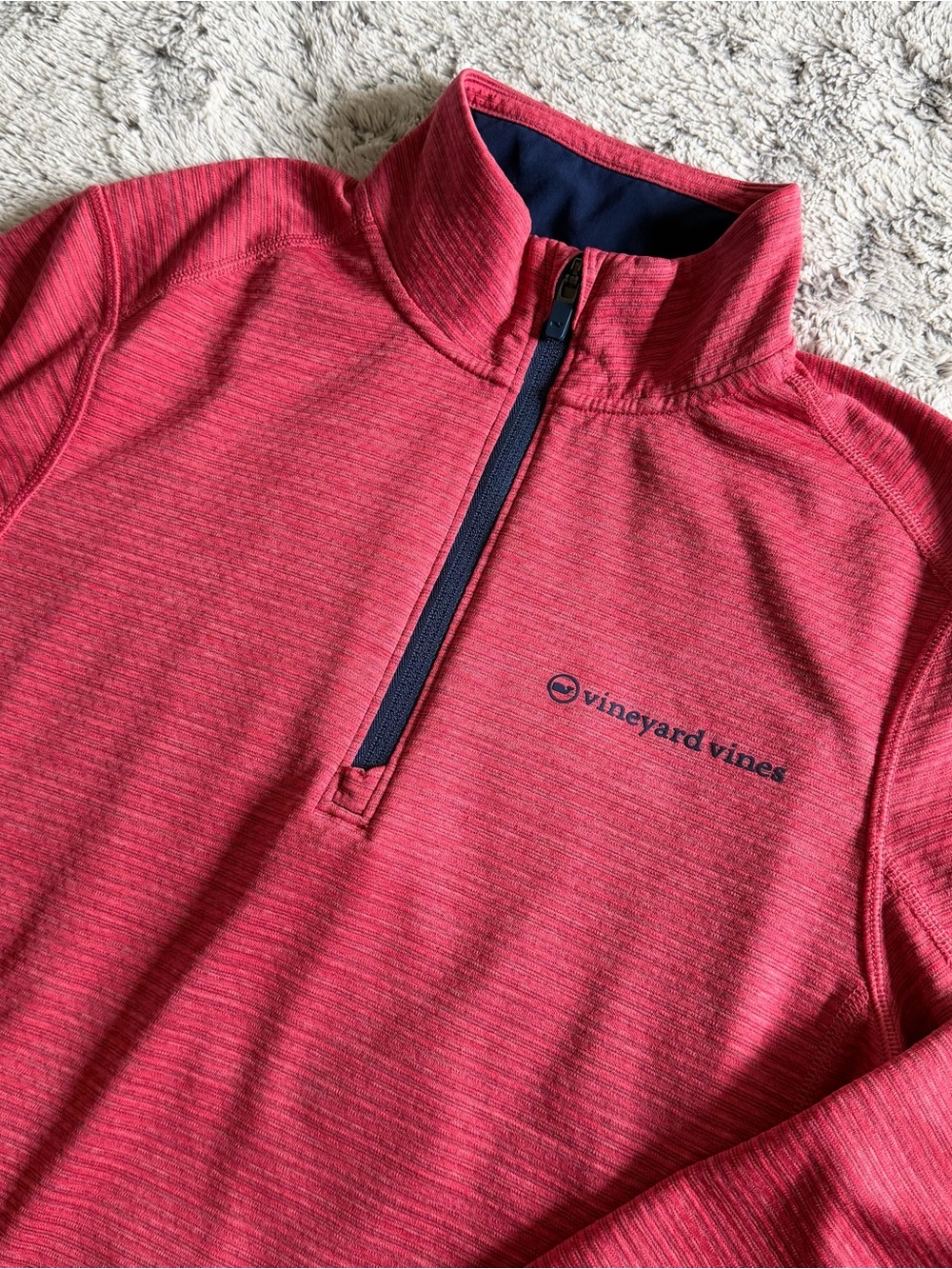 Vineyard Vines 1/4 Zip Pullover Men's S Red Sankaty Performance Long Sleeve Golf